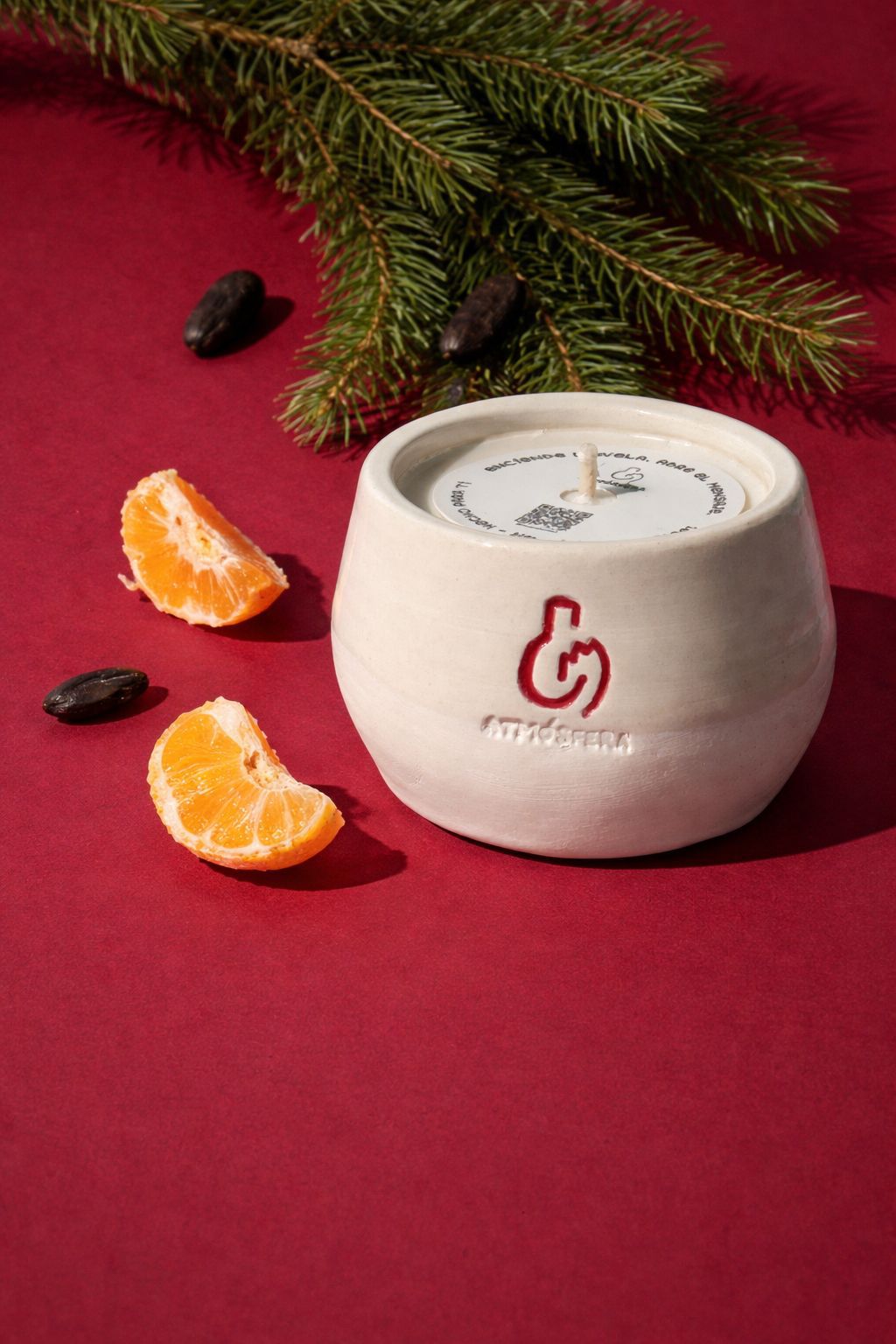 Vela con un mensaje dentro  "Pausa. Enciende. Descubre."- 160 ml