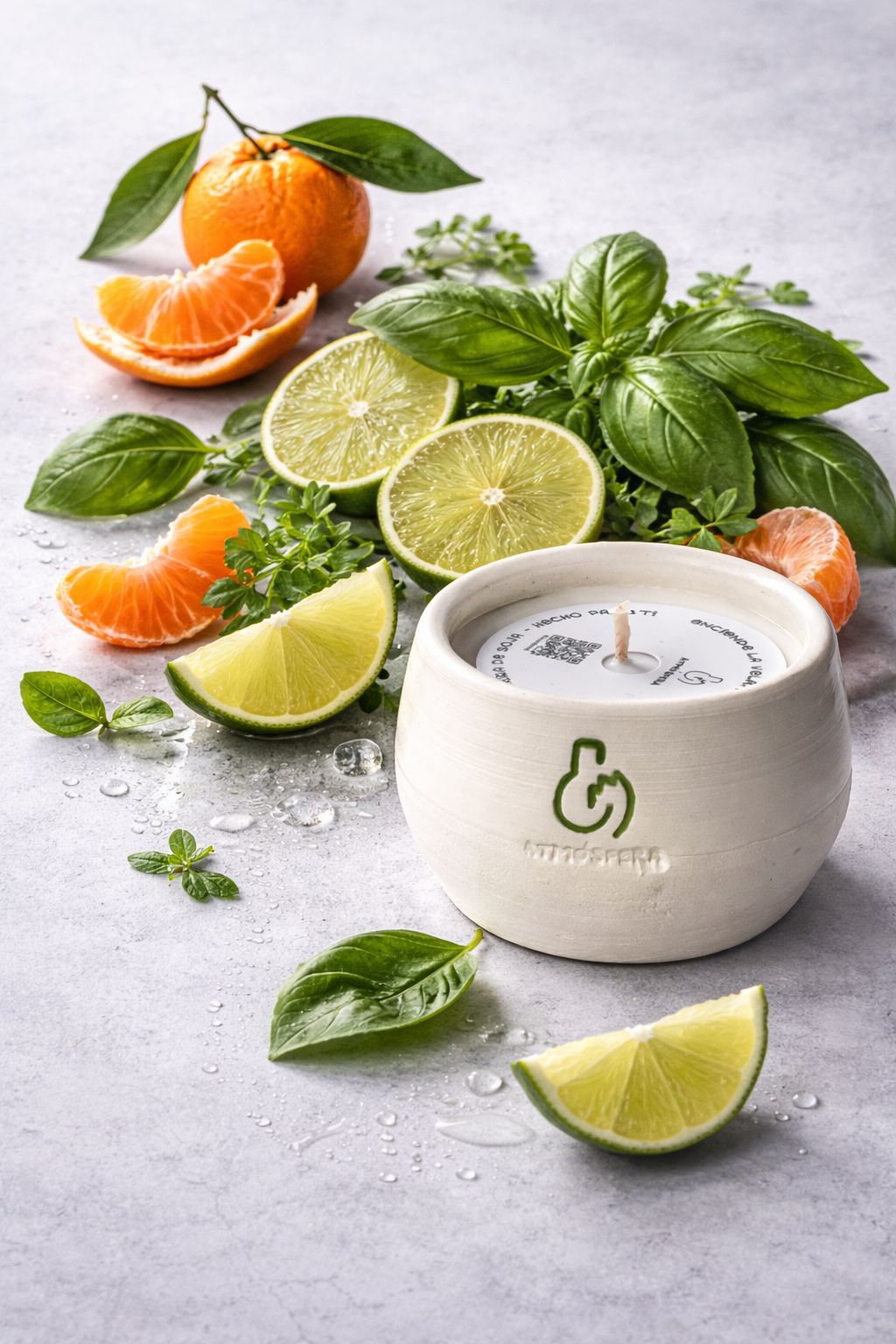 Vela con un mensaje dentro  "Pausa. Enciende. Descubre."- 160 ml